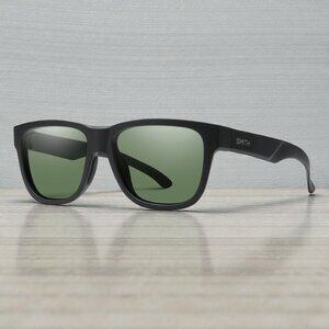 Smith Lowdown Slim 2 Sunglasses Matte Black ChromaPop Polarized Gray Green Lens